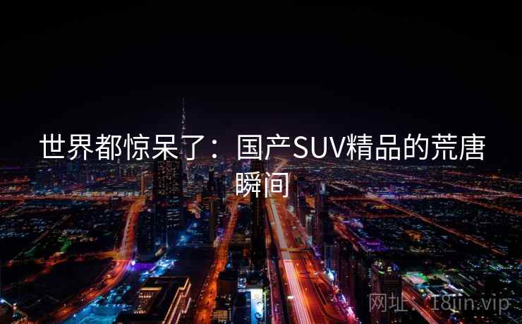 世界都惊呆了：国产SUV精品的荒唐瞬间  第1张