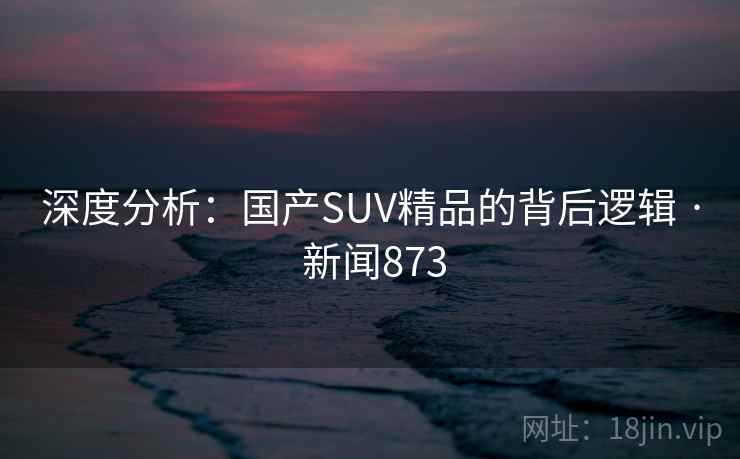 深度分析：国产SUV精品的背后逻辑 · 新闻873